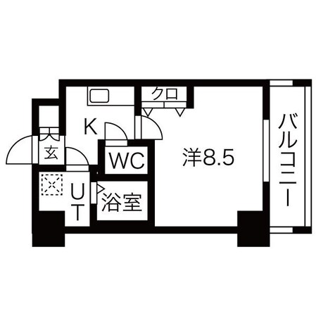 高岳駅 徒歩5分 3階の物件間取画像